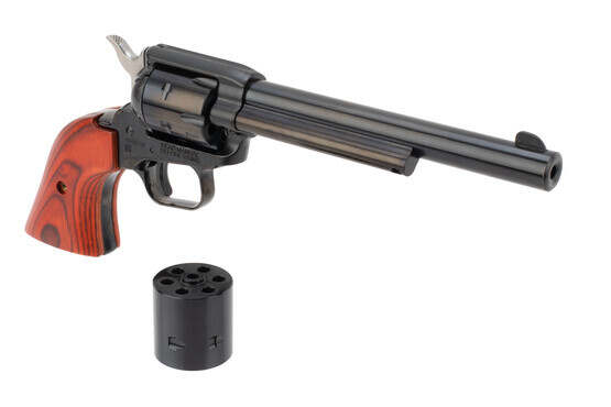 The Heritage Arms Rough Rider is capable of shooting .22 WMR and .22 LR.